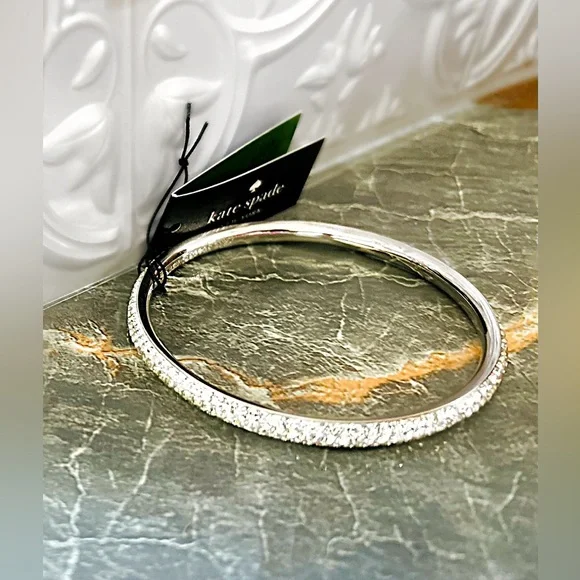kate spade silver pavé Cubic Zircons Bangle. (MSRP $69) - Picture 5 of 5